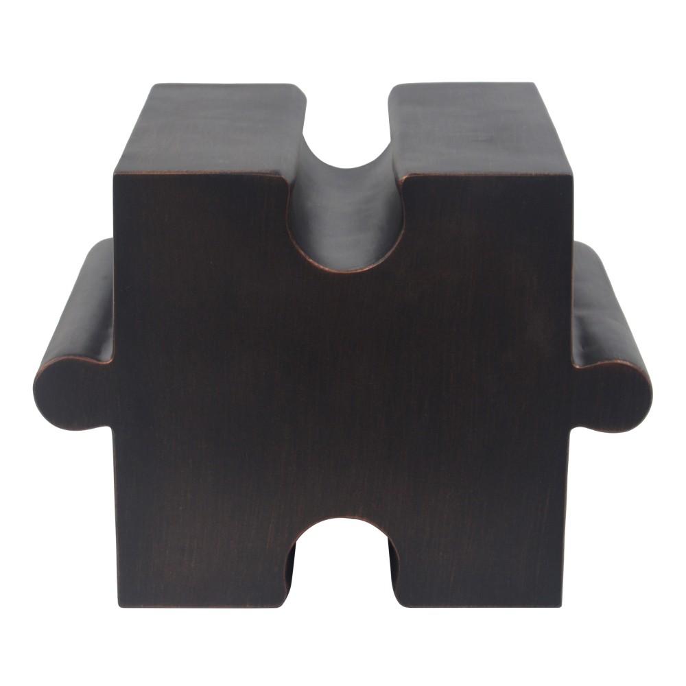 Modular Puzzle Art Side Table, MGO Concave Edge for Indoor & Outdoor, Copper