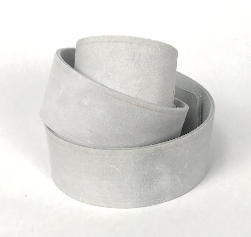 White Buff Leather Waist Belt Up to 50 Inches