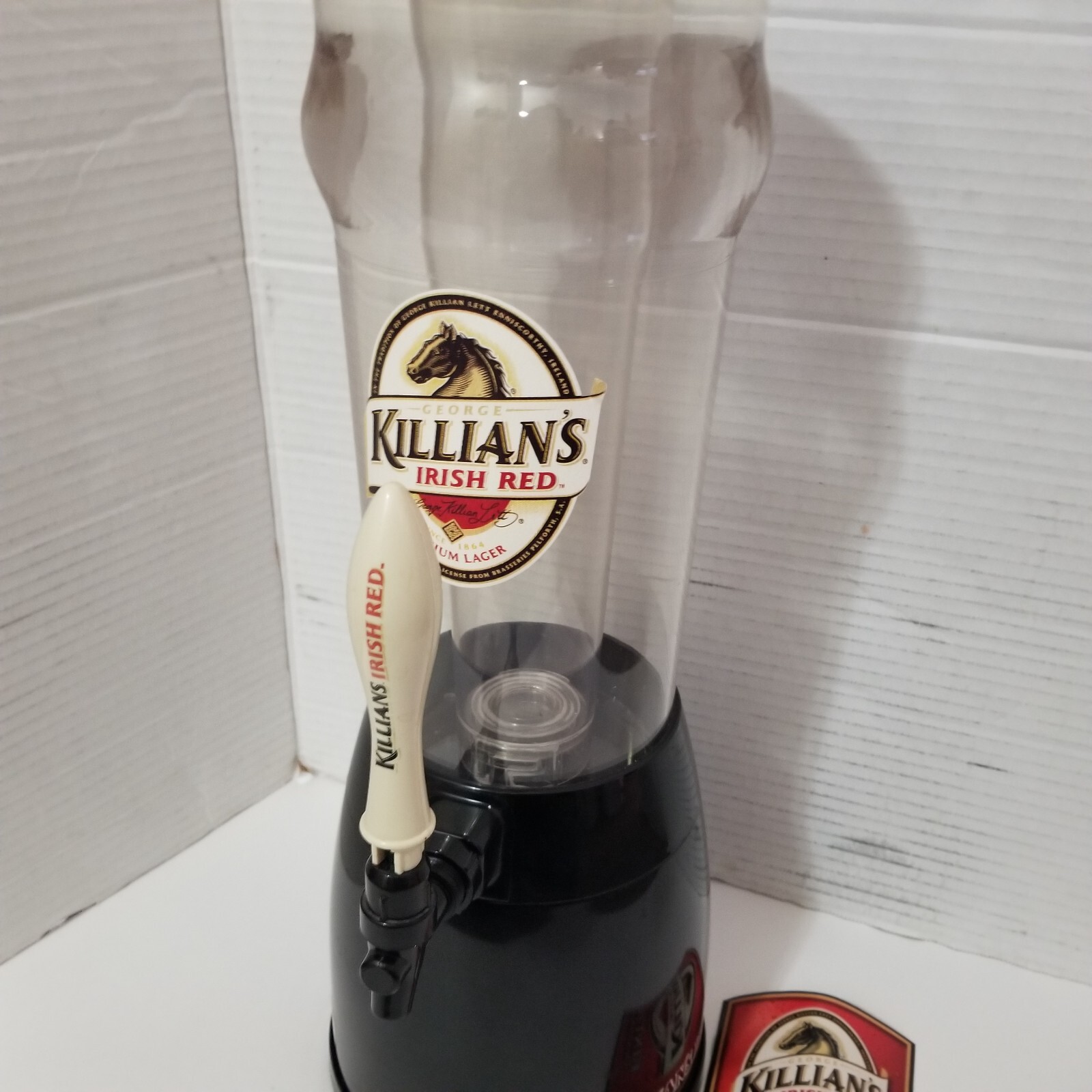 BrewTender Tabletop Beer & Beverage Dispenser Killians Irish Red Tap Keg Lighted
