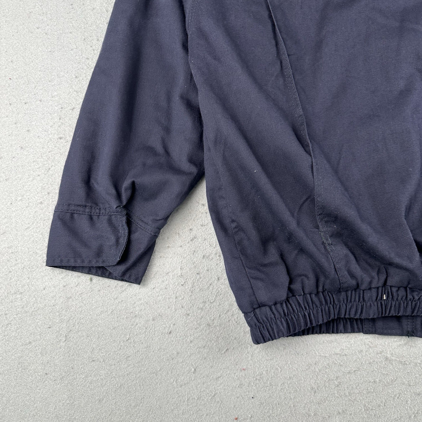 Bulwark FR Jacket Mens XL Blue Flame Resistant Workwear Snap Zip Hooded