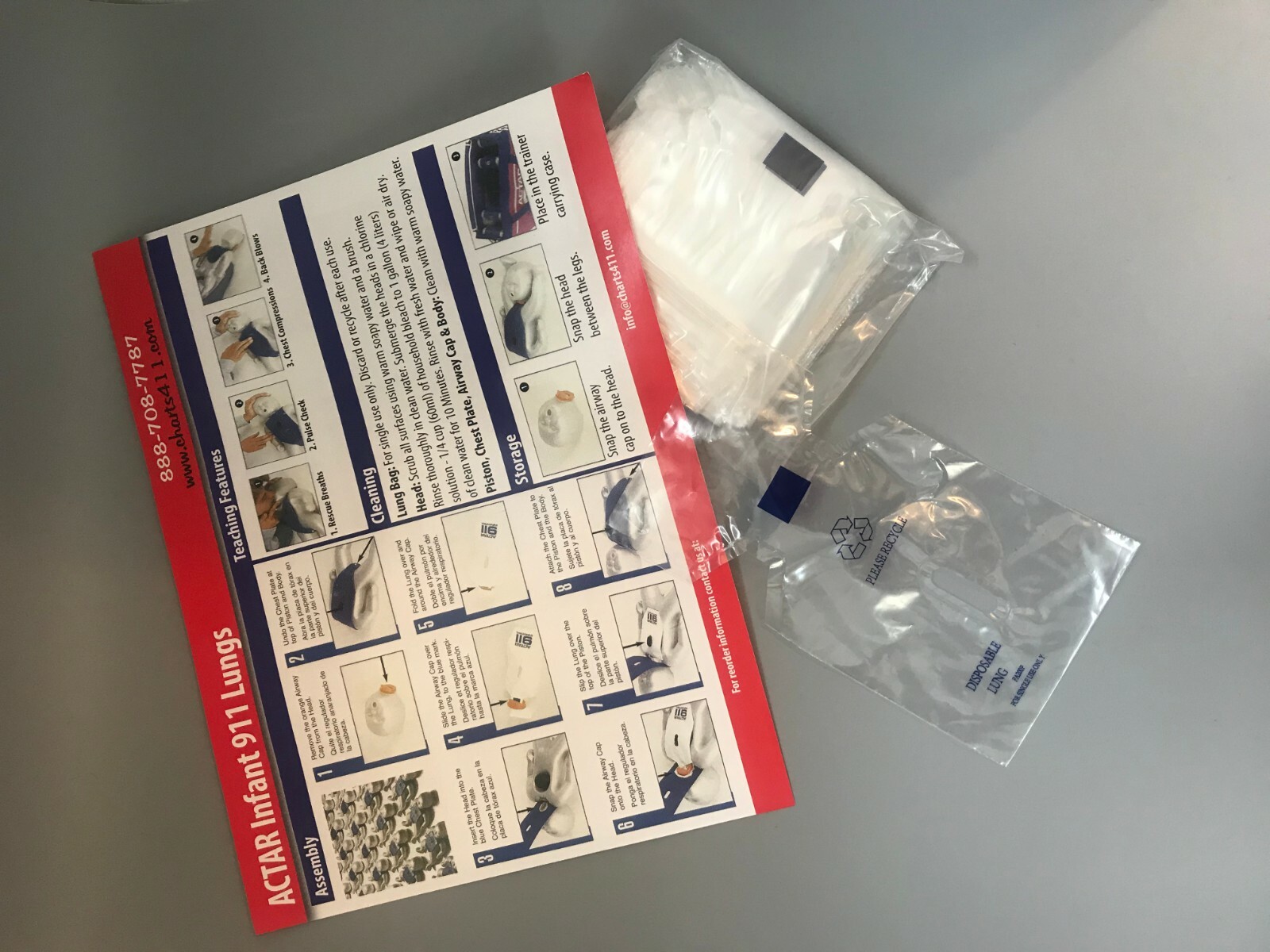 Actar 911 Infant Lungs Pack of 100 - Ships from USA!