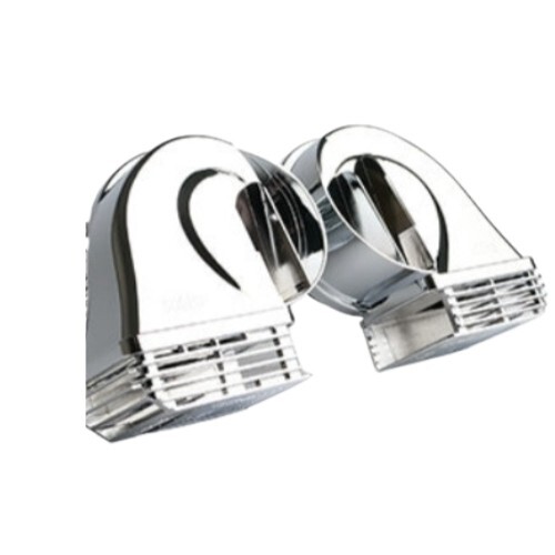 DUAL TRACK CHROME MOTORCYCLE HORN SUPER LOUD!!!