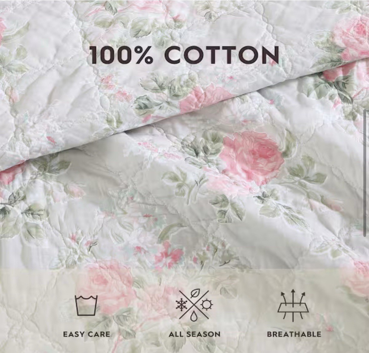 Laura Ashley Melany Pink/Gry TW Quilt/Sham Set VP WEB BASIC