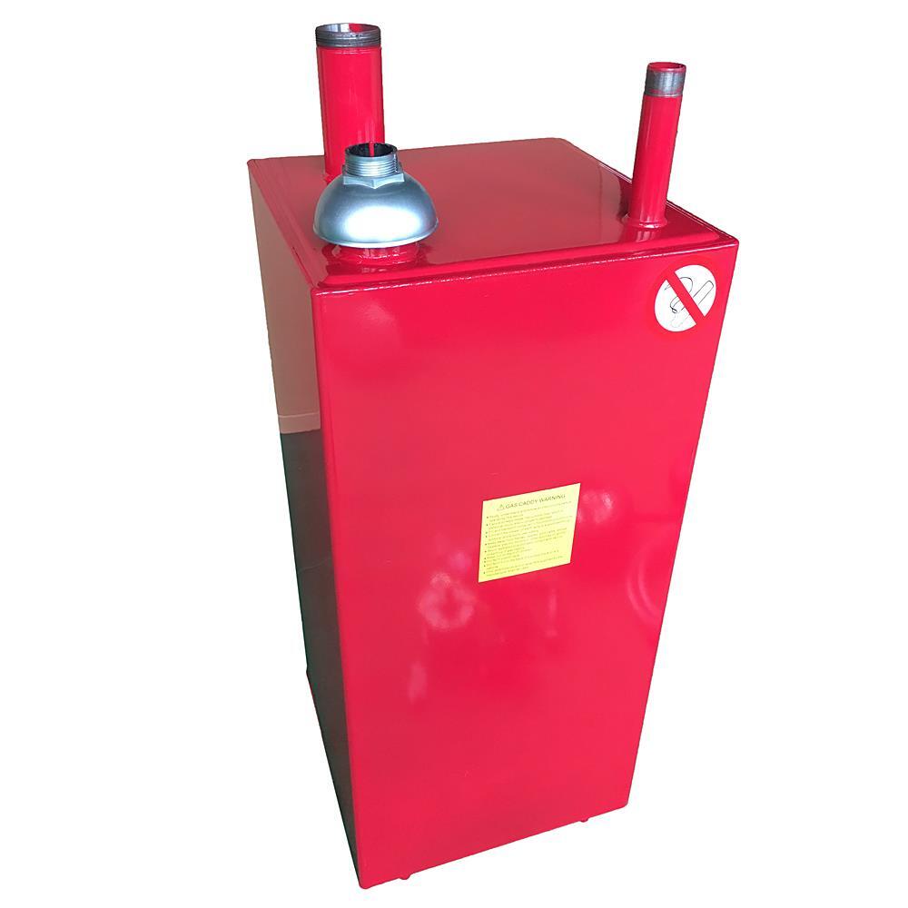 30 Gallon Gas Caddy Fuel Diesel Oil Transfer Tank, 2 Wheels Portable, Pump