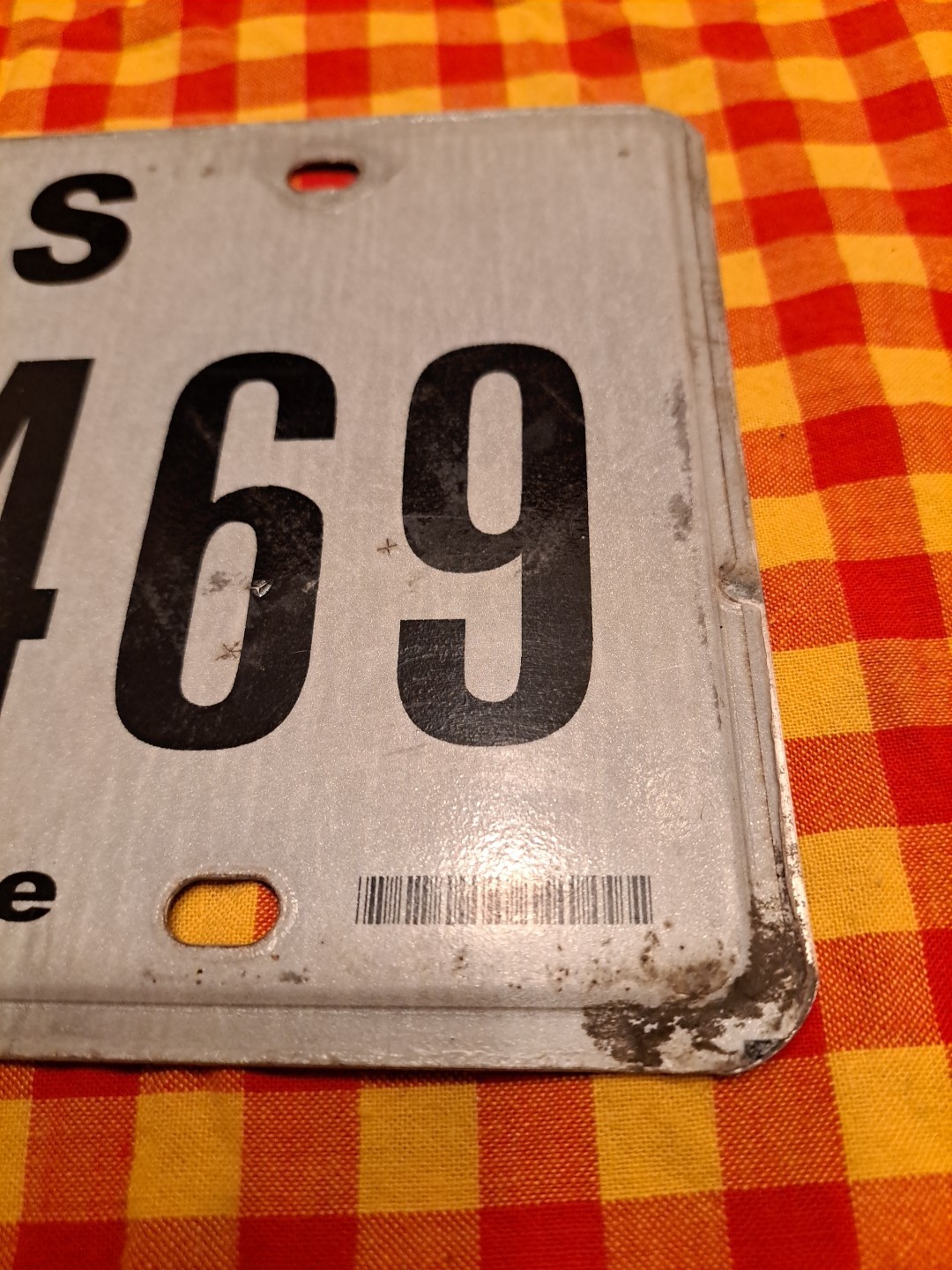 1 Vintage TEXAS State license plate used TX GKS-3469