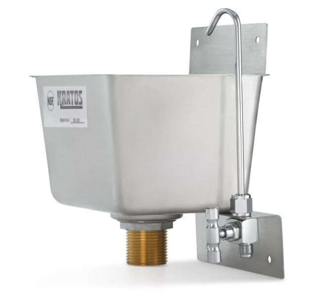 Kratos 32L-023 8" Ice Cream Dipper Well & Faucet Set