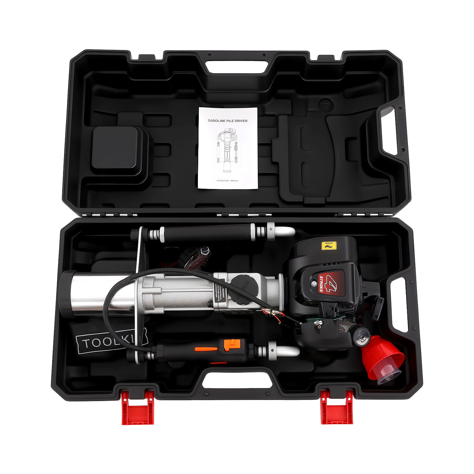 4 Stroke Gas Powered Driver Fence Farm Push Pile Gasoline Engine Kit 37.7CC