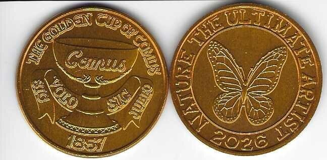 KREWE OF COMUS 2026 MARDI GRAS DOUBLOON - BUTTERFLY