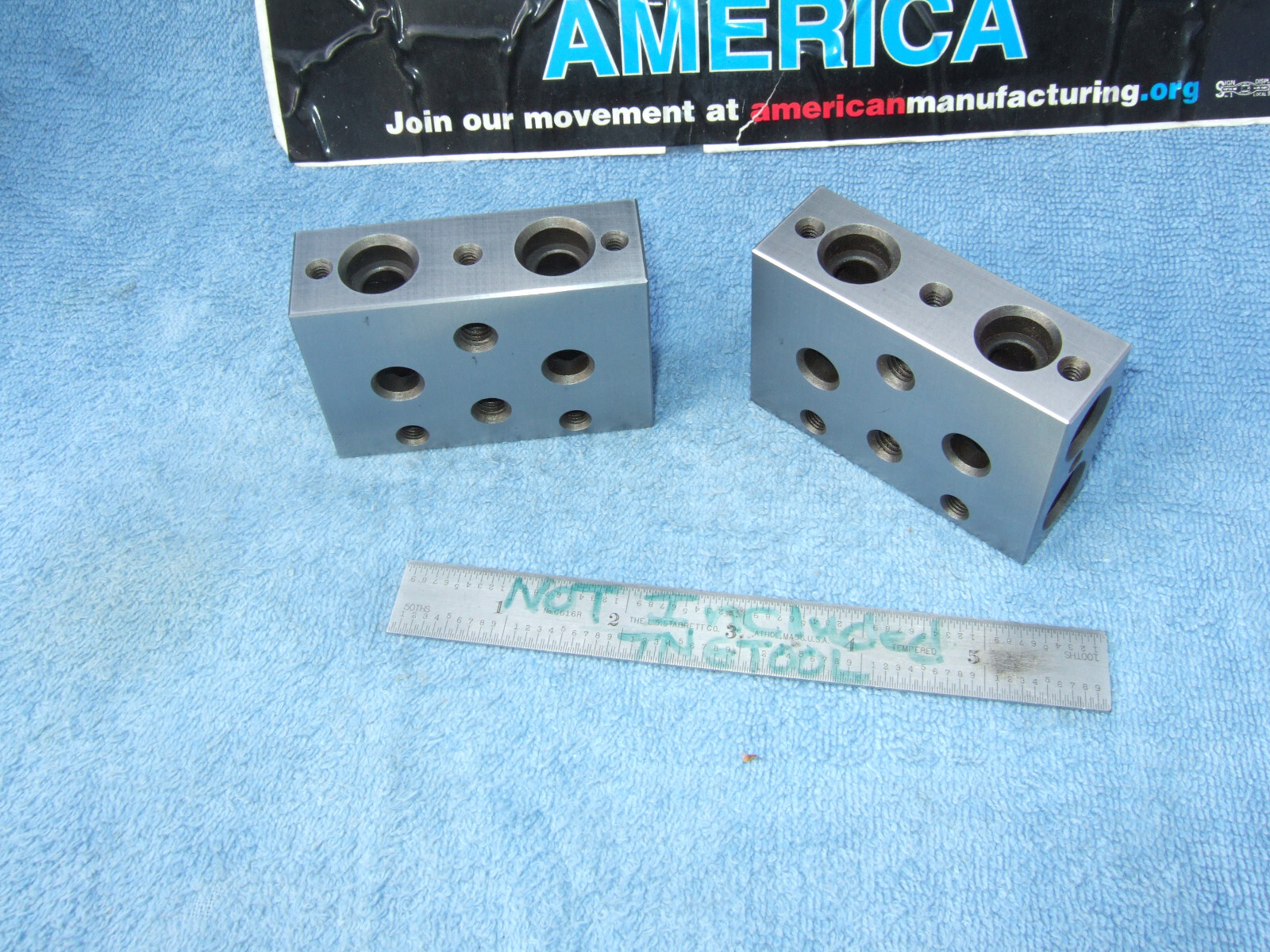 1-2-3 BLOCKS PARALLELS XLNT TOOLMAKER MACHINIST INSPECTION GRIND MILL tapped JE