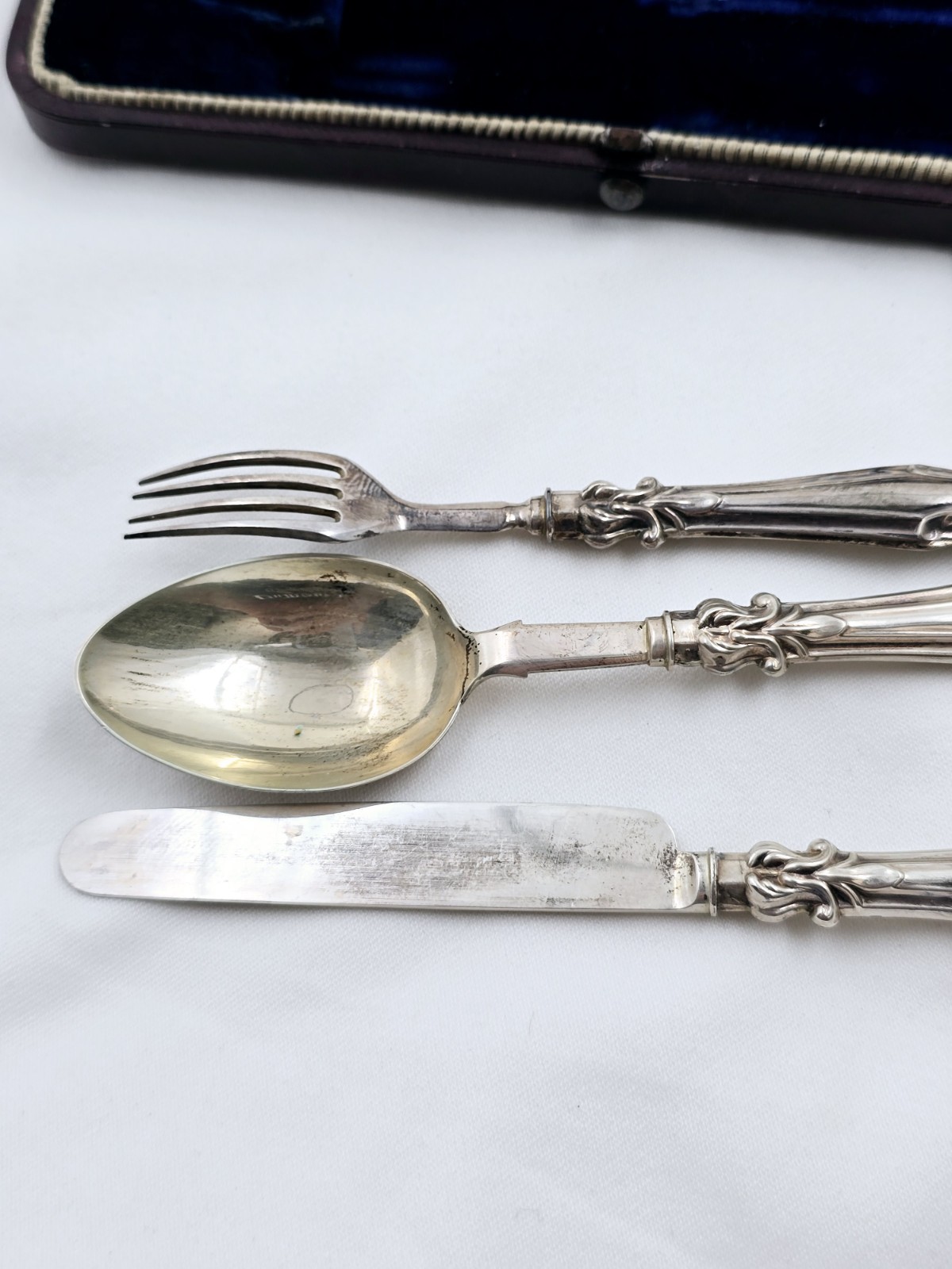 Antique English Sterling Christening Set