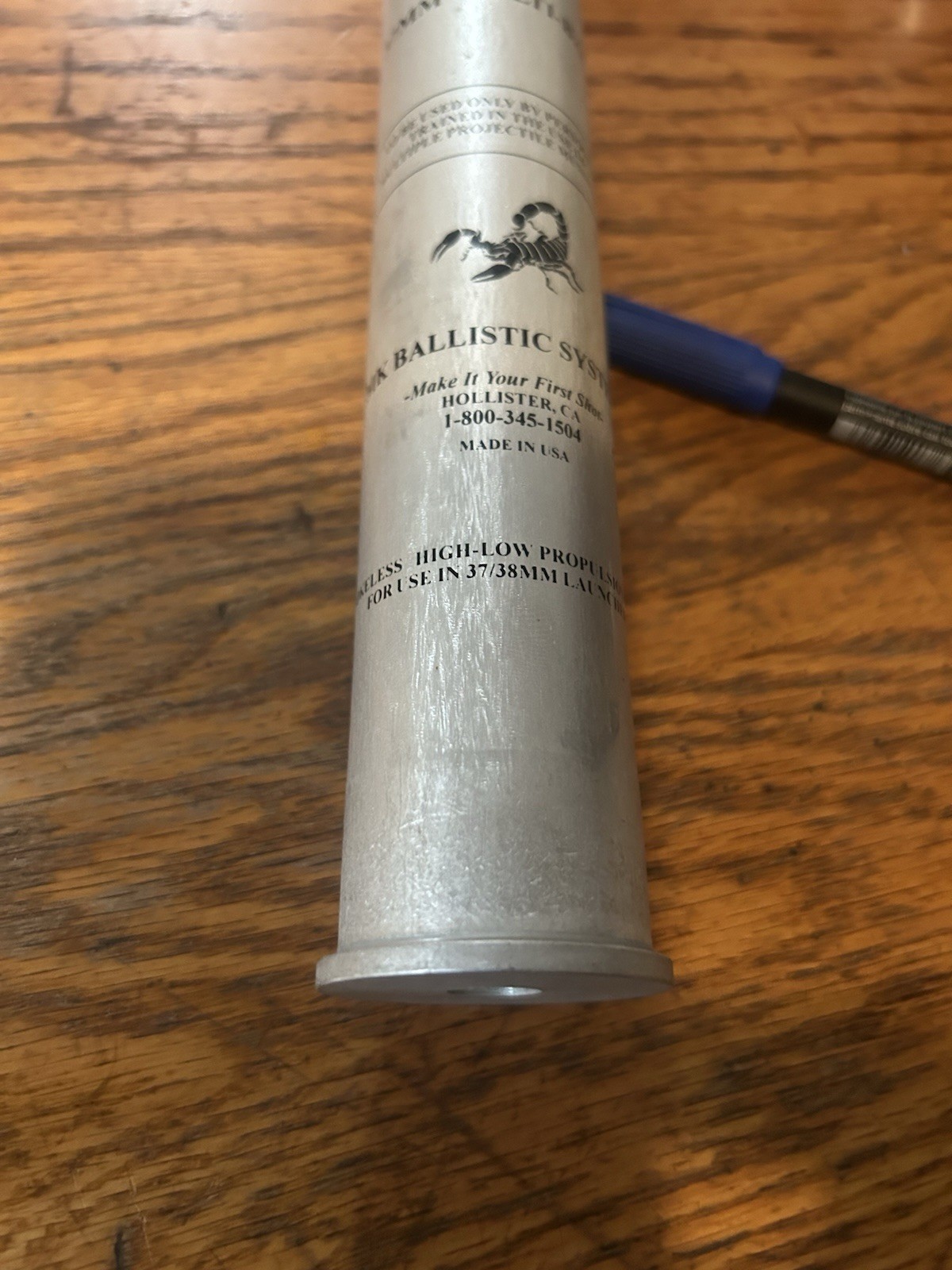 3-pk MK Ballistics reloadable 37MM 8” case Use380/38 rimmed blank Flare Casing