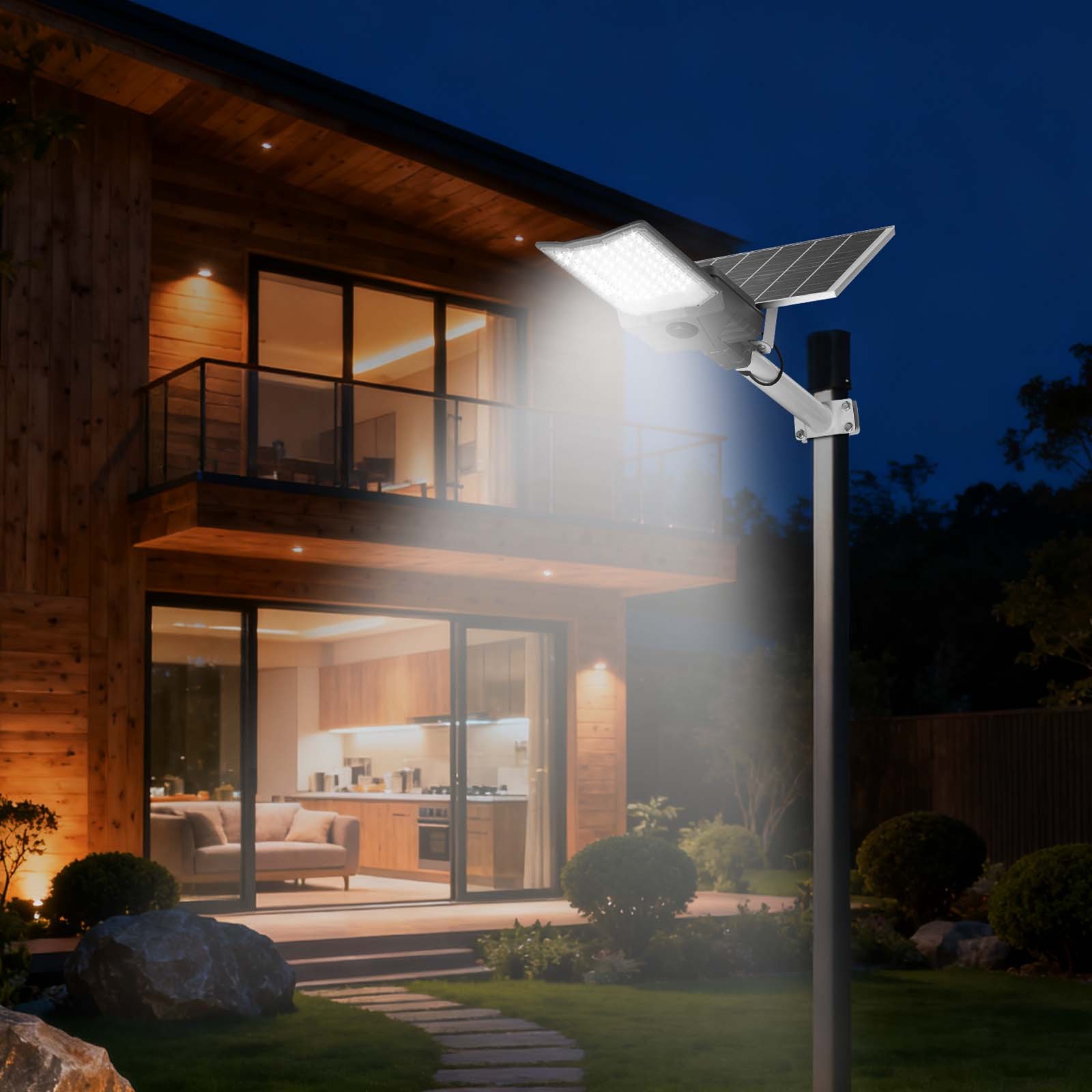 VEVOR 12000W Solar Street Light Outdoor 900000LM Parking Lot Light Dusk to Dawn