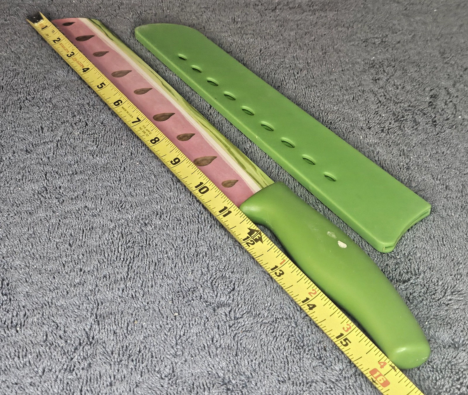 New 16” serrated Watermelon Knife with Sheath 11” Blade
