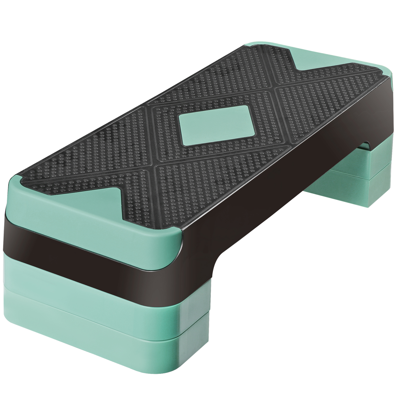 26.5 Inch Aerobic Exercise Step Platform for Home Gym 4"-6"-8" Adjustable Risers