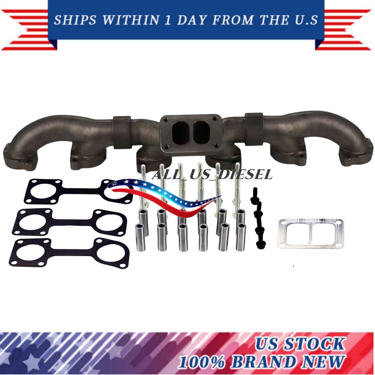 Aftermarket Pre EGR Exhaust Manifold Install Kit For 12.7L Detroit S60 23512897