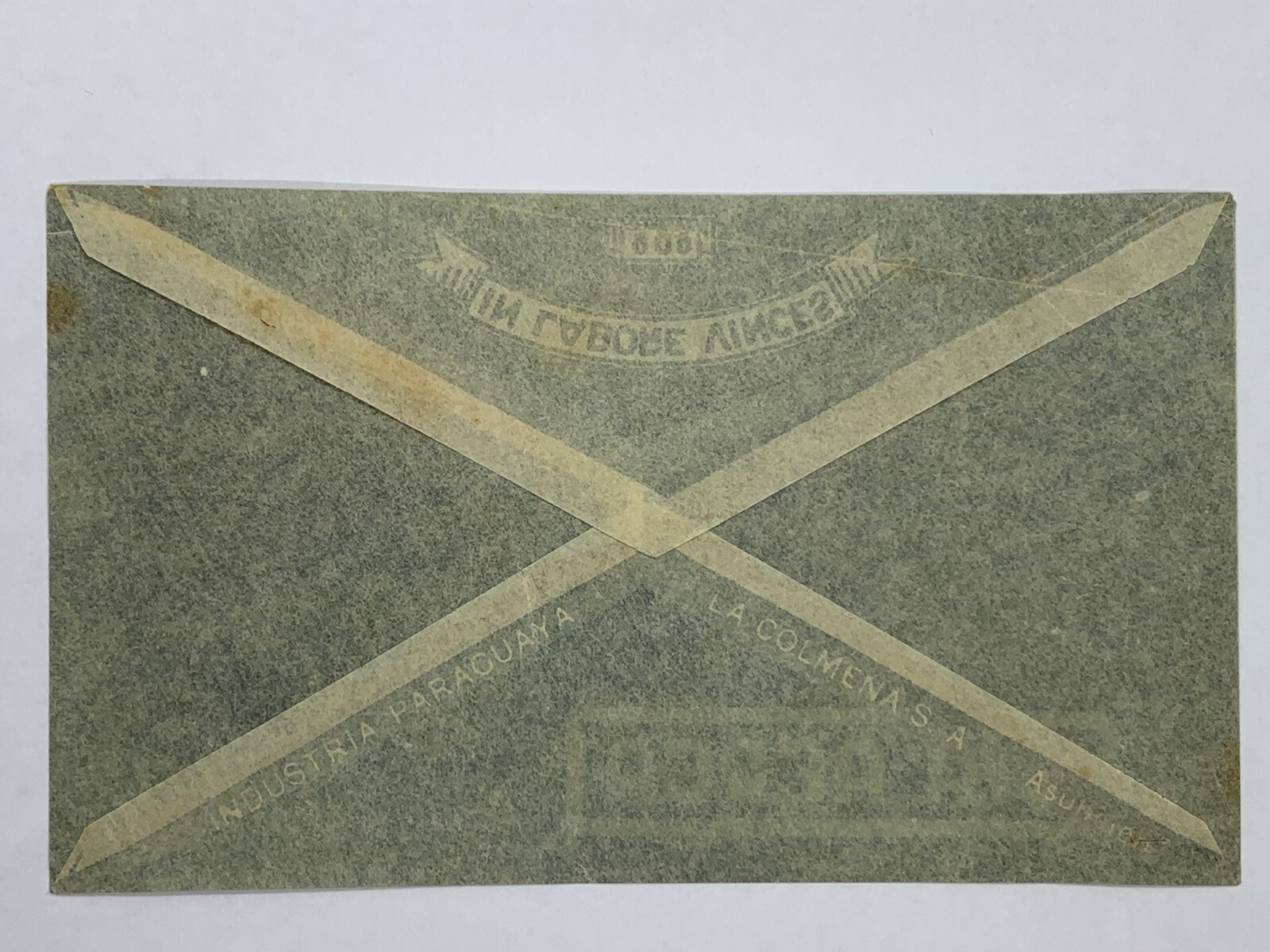 1948 PARAGUAY COVER MADE OF GLASSINE PAPER WITH ASUNCION CANCELS