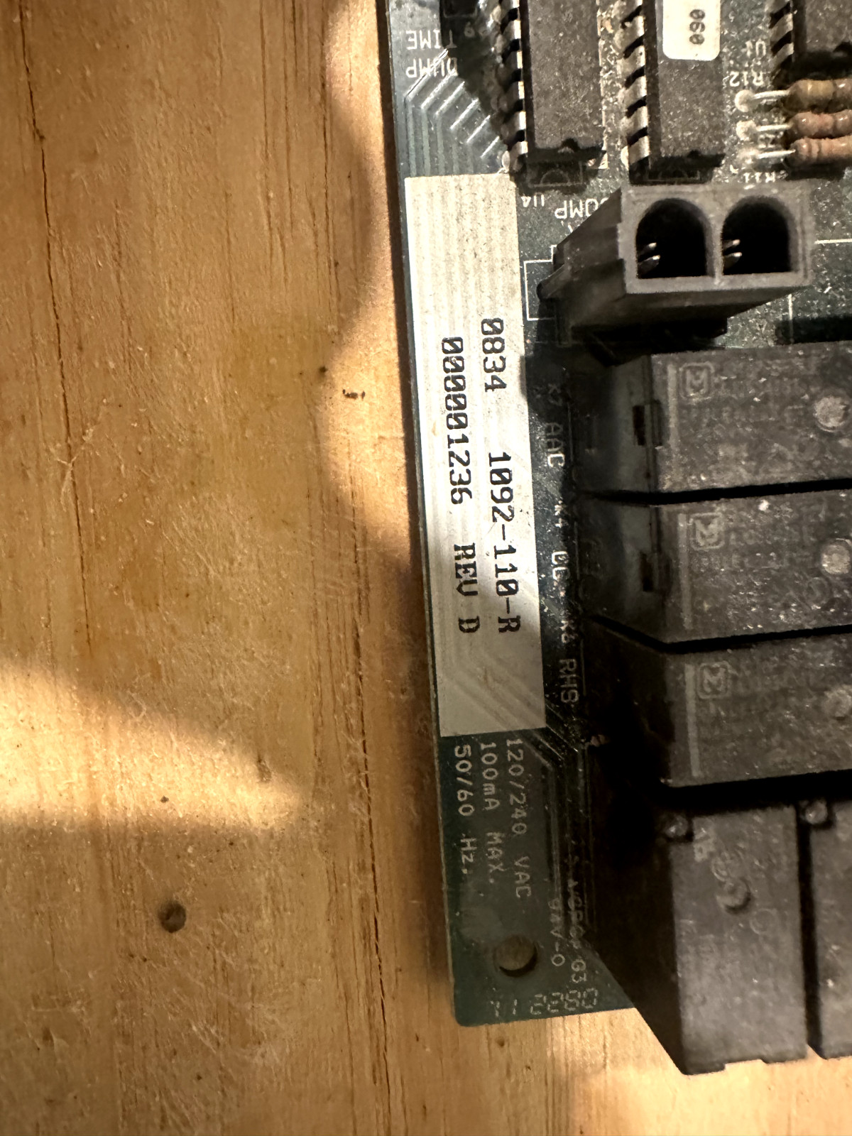 MANITOWOC 000001236 Ice Machine Control Circuit Board S Model 1092-110-R REV F