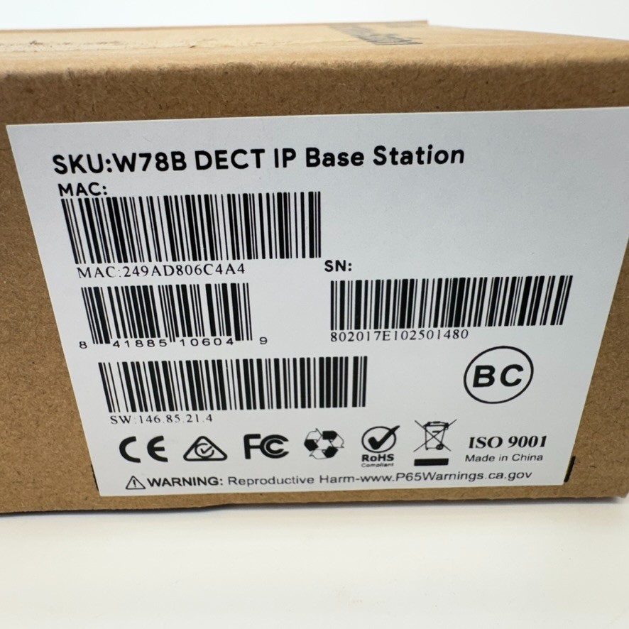 Yealink W78B DECT IP Base Station Verizon