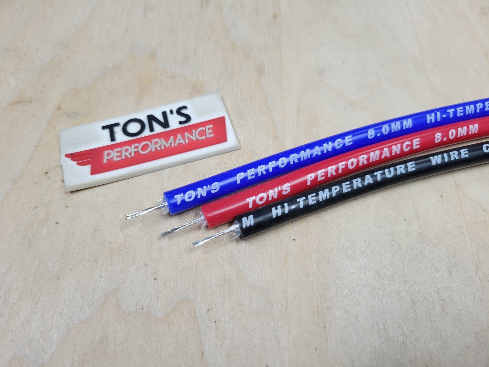 Ton's 8mm Blue silicone SOLID WIRE CORE SPARK PLUG WIRE by the foot 0 ohms/ft