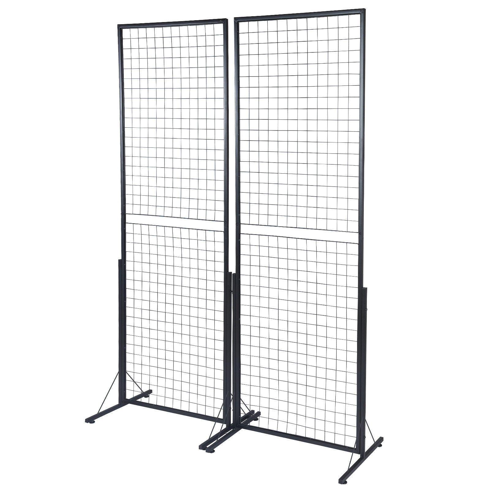 VEVOR 2' x 5.6' Grid Wall Panels Tower 2 Packs Wire Gridwall Display Racks