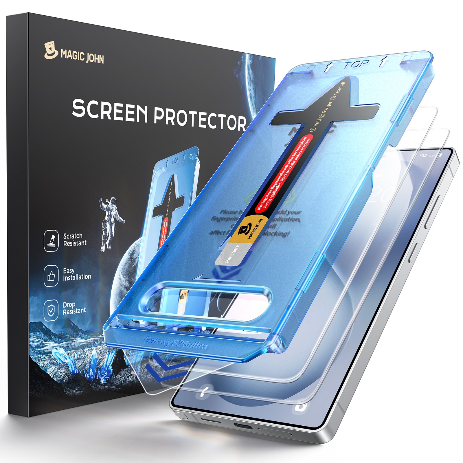 MAGIC JOHN for Samsung Galaxy S26 Ultra Plus Tempered Glass Screen Protector
