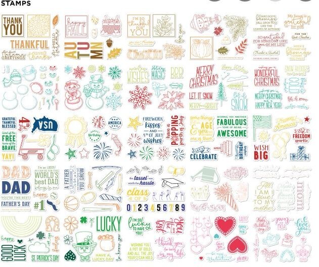 Diamond Press Year of Stamps 220pc Mega Set All Occasion Cardmaking 775883