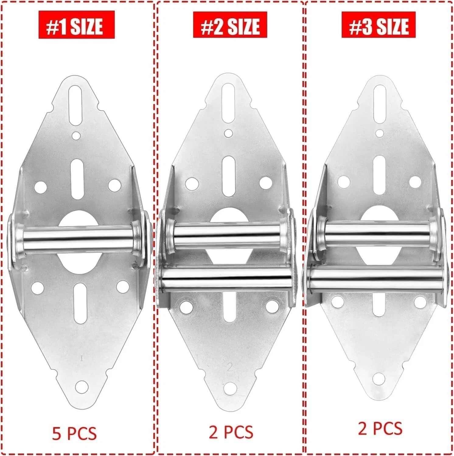 👍Premium Garage Door Roller/Hinge/Top Bracket/Wire Rope Kit for 7' Height Doors
