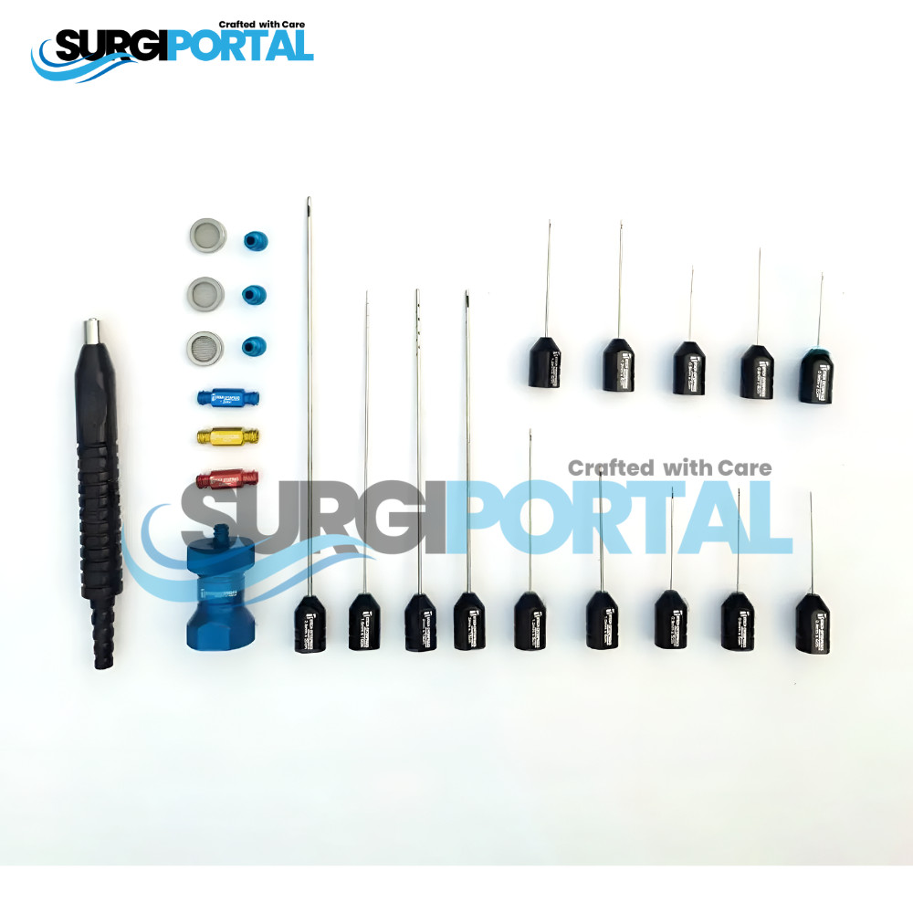 Liposuction Tulip Type Super Luer lock Cannulas Set Facial Fat Grafting Kit