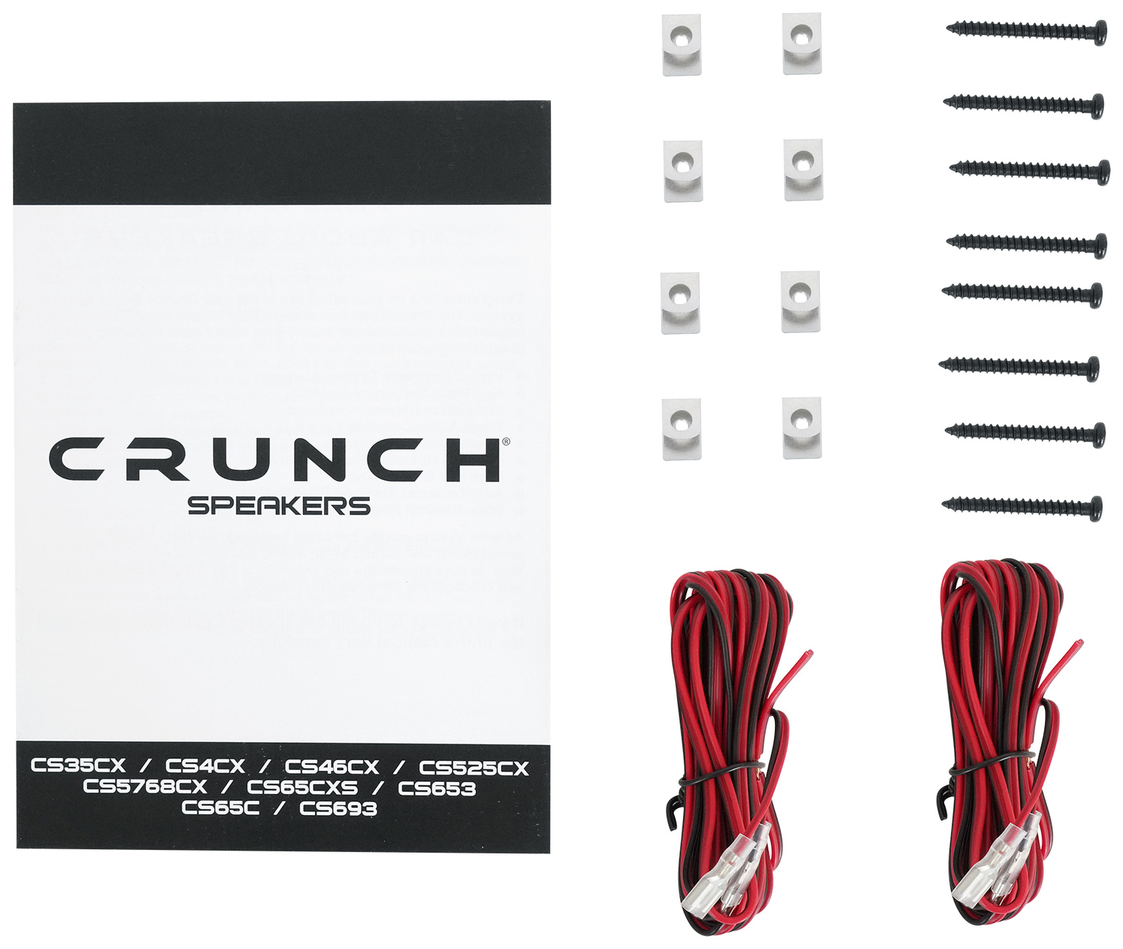 Pair Crunch CS65CXS 6.5" Car Audio Shallow Mount Speakers 300 Watts Max 2-Way