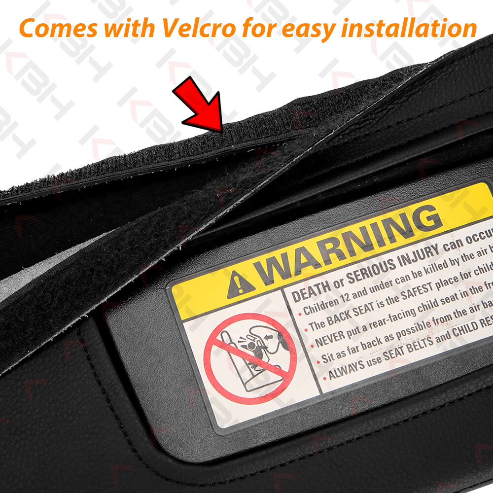 Sun Visor Replacement Cover Driver Passenger Repair For 94-04 Ford Mustang Black