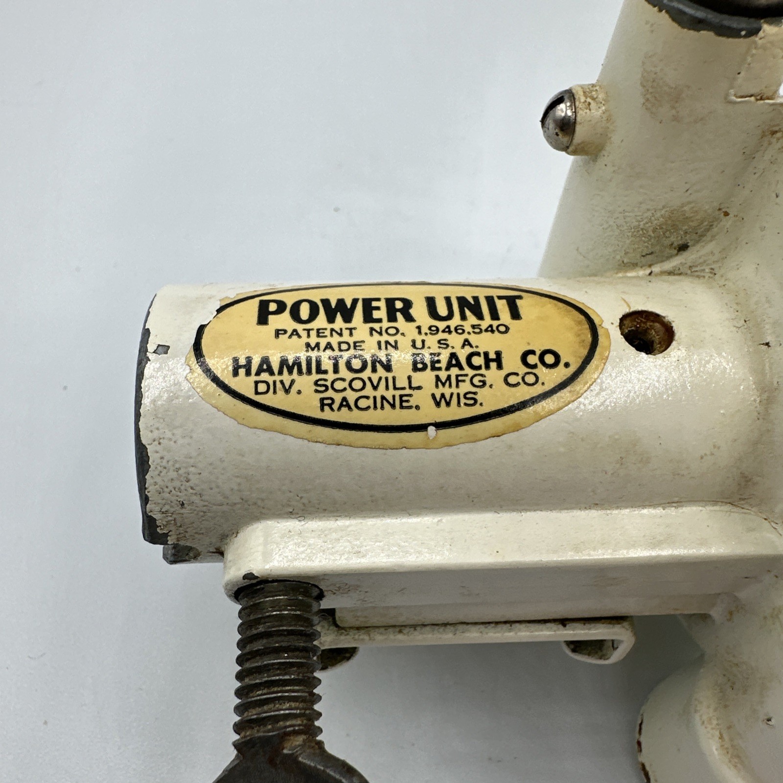 Hamilton Beach No. 2 Power Unit Model 2 Attachment Meat Grinder Slicer