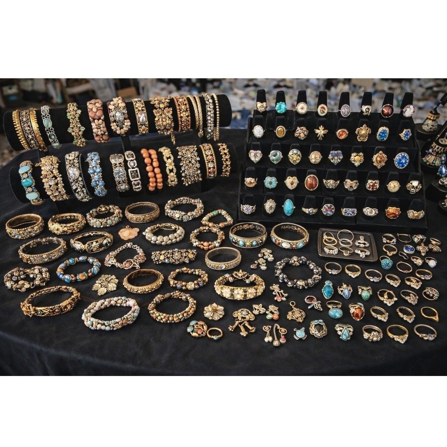 Vintage to now mixed jewelry lot wear resale craft - SURPRISE!