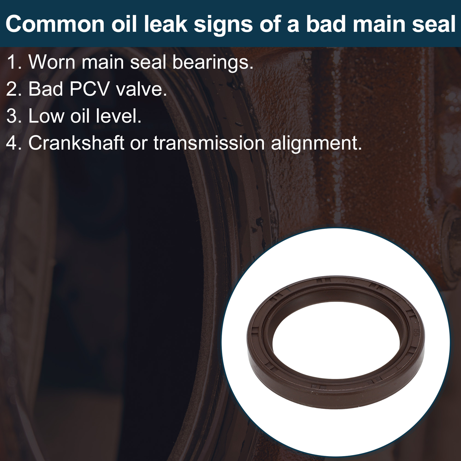 Front Crankshaft Oil Seal for Chevrolet Equinox Malibu No.12584041 Main Seal