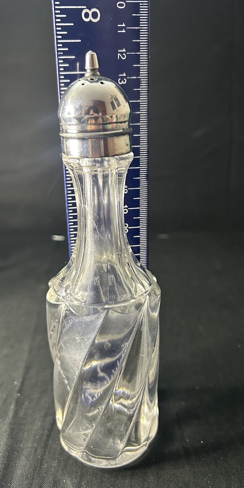 RARE Antique Manganese Glass Cruet Set Meriden Quadruple Plate Caddy c1900 READ