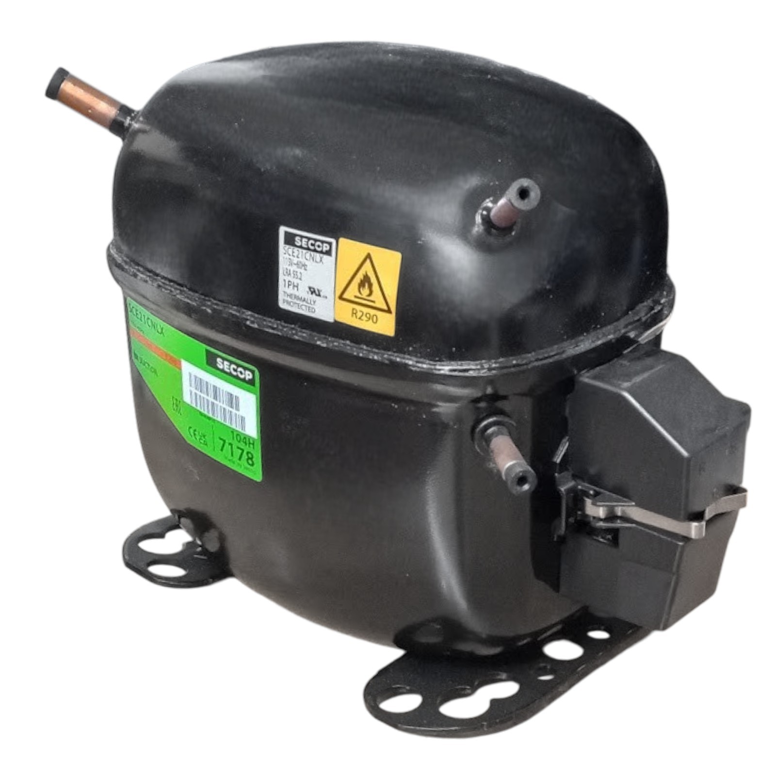 Secop SCE21CNLX R290 Refrigeration Compressor 3231 BTU LBP 115V 60 Hz