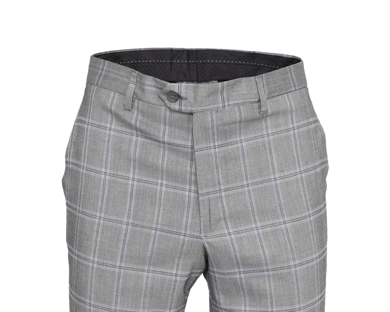 NWT EZZELINO SUIT grey blue check double breasted wool cotton Italy 60 us 50