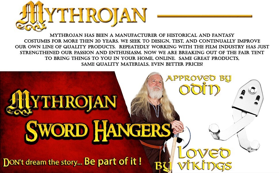 Universal Sword Bowie Knife Dagger Hanger Vertical Wall Mount Holder Set of 2