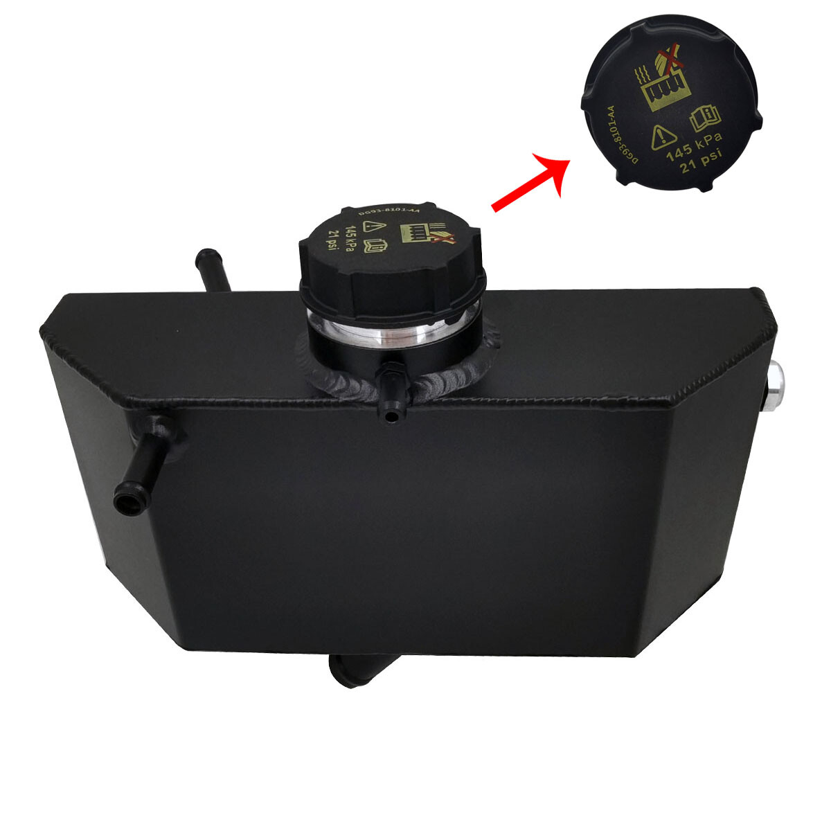 Aluminium Coolant Expansion Tank For Ford Mustang 2015-2018 Reservoir Can W/ Cap