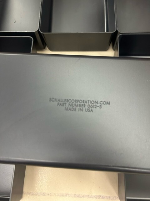 8-0612-3 Black drawer dividers 6" x 12" x 2-3/4" deep