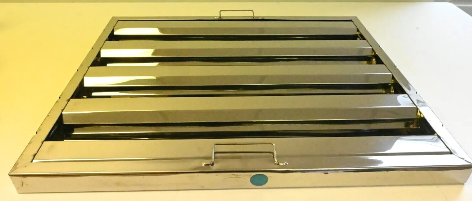 Serv-Ware 25x20x2 Stainless Steel Hood Grease Commercial Exhaust Filter Baffle