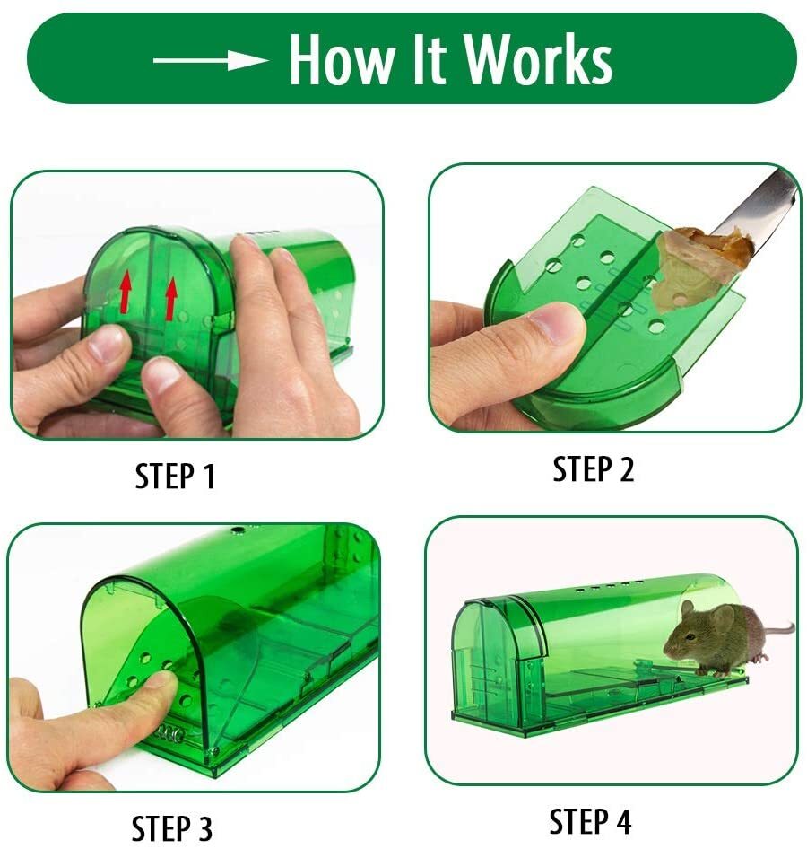 Humane Mouse Traps - 2 Pack - Live Catch and Release - #1 Best Selling Mousetrap