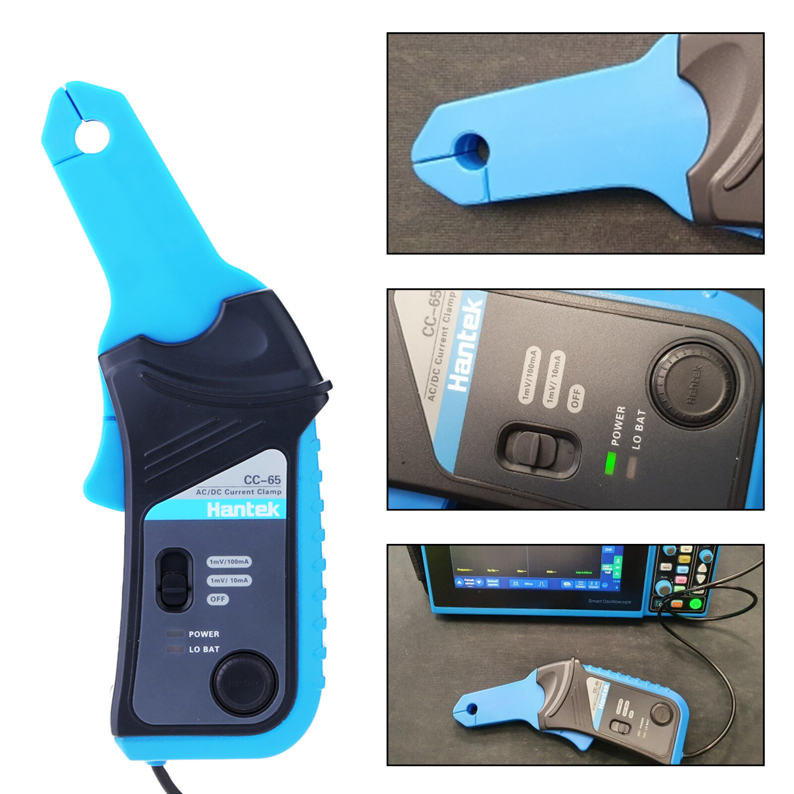 Hantek CC65 AC/DC Digital Current Clamp Meter with BNC Connector 20KHz 65A