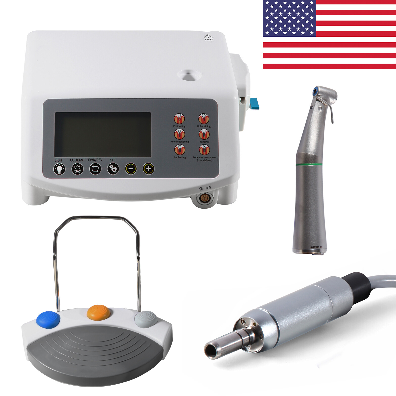 Dental Implant Surgical System LED Brushless Motor 20:1 Contra Angle 110/220V