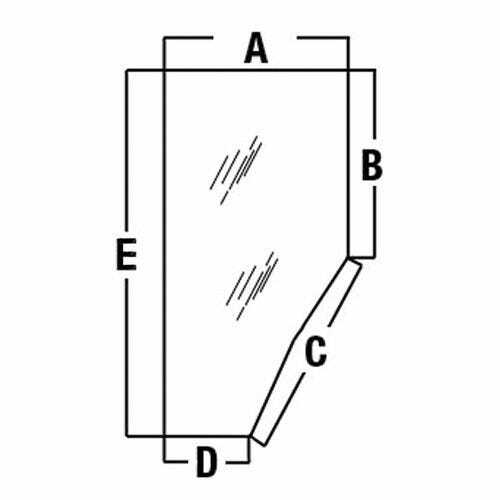 Cab Glass - Door Left Hand fits Kubota M9000 M105 M8200 M95 M6800 M5700 M4900