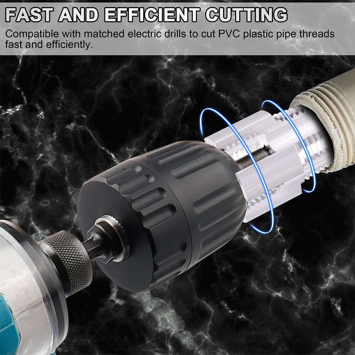 2-in-1 Pipe Threading Tool, Internal & External for 1/2" & 3/4" Water Pipe