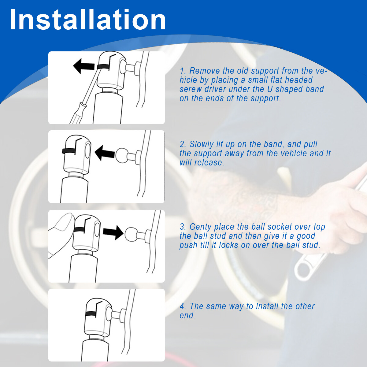 2Pcs Rear Trunk Liftgate Lift Supports W/ Power Gate For Toyota Venza 2009 -2016