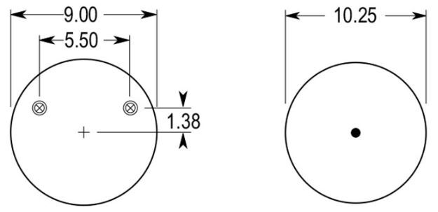 Pair of Trailer Air Spring Bag Replaces W01-358-9626 Hendrickson S-23720 C-23720