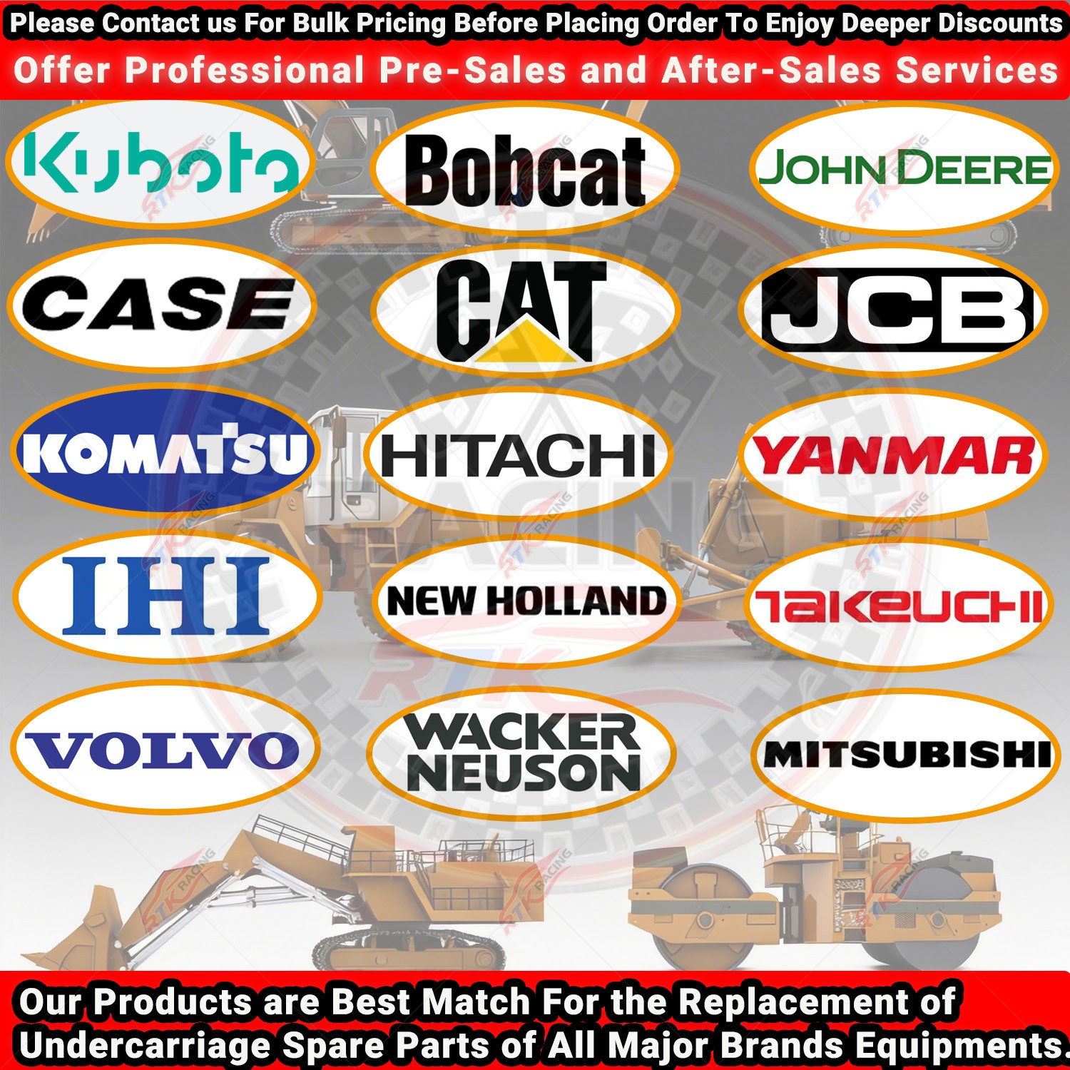 Bottom Roller For Kubota KX161-3ST KX161-3 KX161-3S KX057-4 Undercarriage