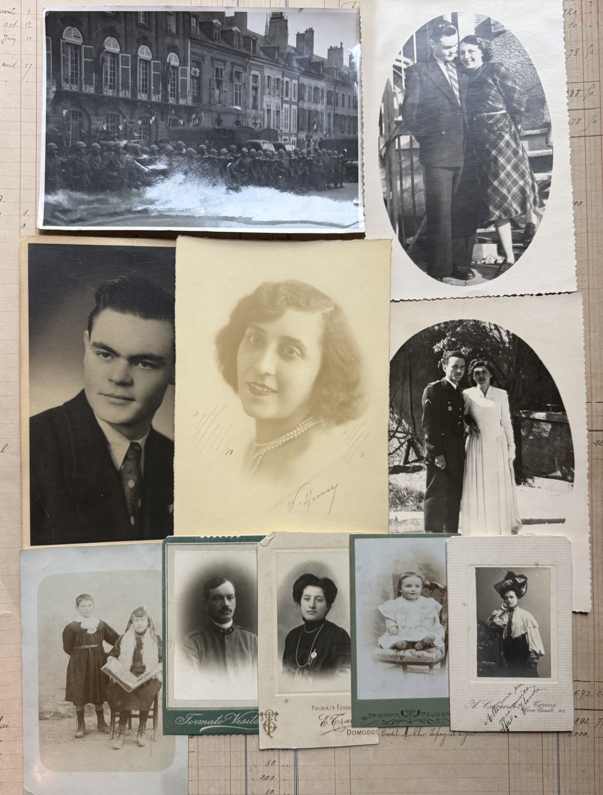 Large Lot Antique Vintage Authentic French Ephemera - Handwritten Letters Photos