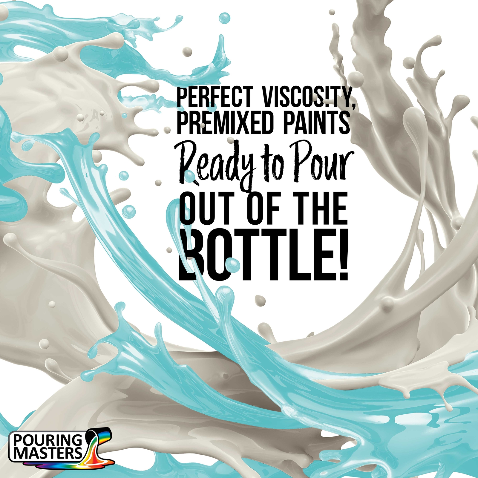 Pouring Masters Baby Blue 64-Ounce Bottle Water-Based Acrylic Pouring Paint